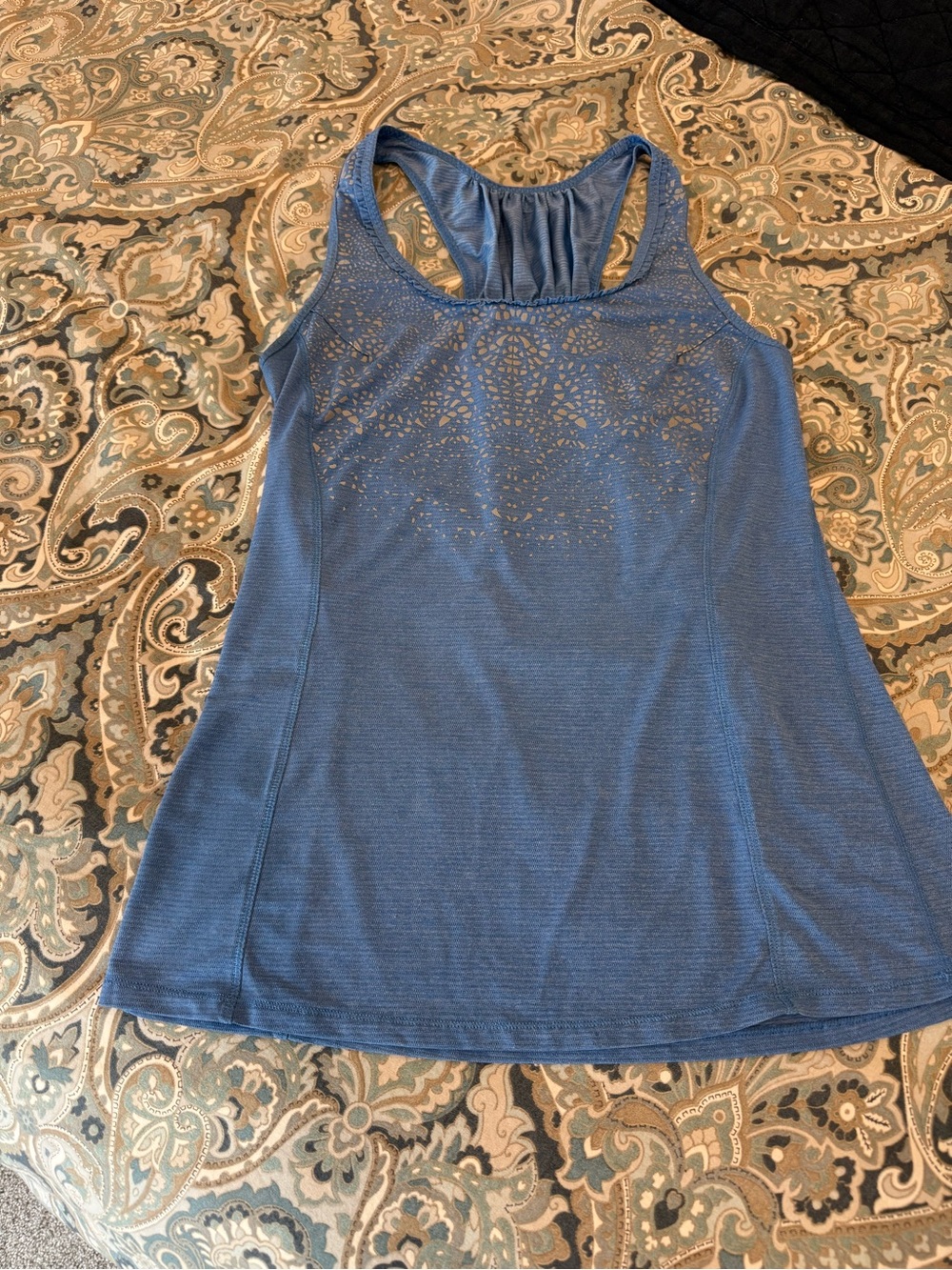 lululemon athletica Blue Racerback Reflective Swifty Tank